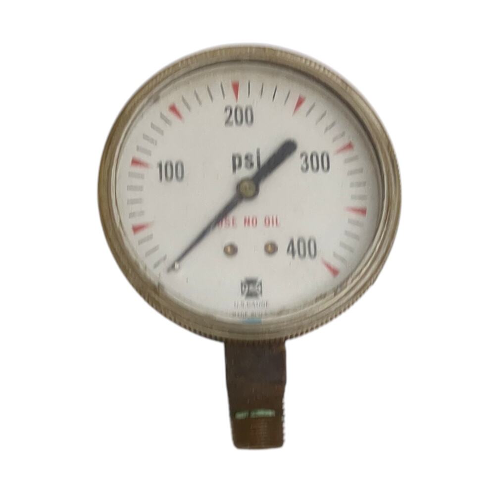 Vintage Steampunk Industrial Brass Meter USG US Gauge Pressure Gage 0-400 PSI